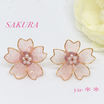   桜 ピアス  薄ピンク