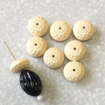 ヴィンテージ アクリルラウンドスペーサービーズ ハンマー 18mm 4こ