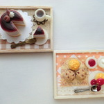 スイーツプレート2個セット(ﾁｮｺﾑｰｽ）