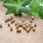 ※送料無料　25個入り☆極小メタルビーズ♪梨地　3ｍｍ