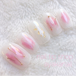 金箔♡ワイヤー塗りかけネイル