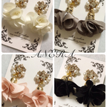 フラワータッセルビジューピアス/イヤリング