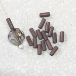 ヴィンテージ アクリル チューブビーズ モカ 12mm 10こ