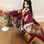 源氏絵巻風⑲❷ラスト着物4点セット リカちゃん、ジェニーちゃん、ブライス共通