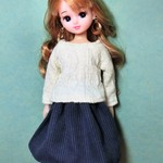 Thanks500♡春待ちスカートのセット　ネイビーストライプ