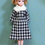 Thanks500♡春待ちワンピースのセット　チェック黒色