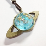 【初売り最終セール】ぷっくり土星のネックレス