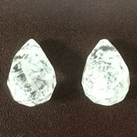 天然crystal＊氷の雫・クラック大粒ドロップ ビーズ