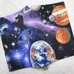 ブックカバー・文庫 *美しい宇宙 惑星達*　（左開き仕様）
