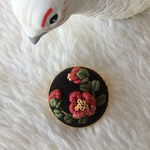 刺繍ブローチS やぶ椿