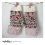 ふわとろ アームウォーマー イチゴとウサギ