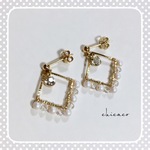 🎄XmasSALE SWAROVSKIクリスタルスクエアピアス／イヤリング
