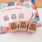 ミニミニはんこ３個セット(○△❌くまさん)