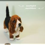 羊毛フェルト　犬　バセット・ハウンド