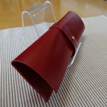 革のペンケース　レッド