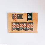 ▼▽▼SIMPLE!COOL!BLACK!FLAG!　日付シール*2月▼▽▼
