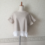 フリル袖ブラウス