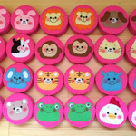 1/8まで年末年始セール‼︎  ◆動物絵合わせ積み木◆フェルト ピンク