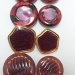 15&18ｍｍ◇8個入◇　レッド系　親子ペア秋冬ボタン＃１