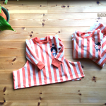 110♪レトロstripe裾落ちチュニック☆