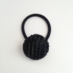 *herringbone* beads hair tie B.
