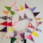 FUN FUN GARLAND 2m（for girl's room）ネオンピンク