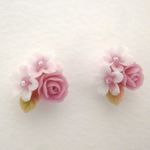 桜とローズのプチピアス・ノンホールピアス
