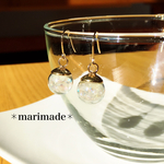 ガラスドームのシャボン玉ピアス