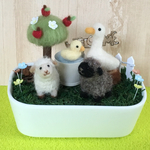 小さな牧場 羊毛フェルト ハンドメイド