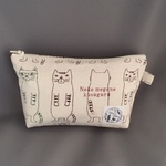 【S様オーダー品】ume＊mew シンプルポーチ（ねこめがね　くすぐる）
