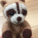 羊毛フェルト☆前ならえ！あらいぐまクン♪
