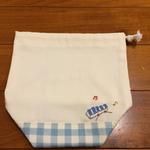 手刺繍入り小ポーチ♬ 園でのコップ入れに最適です