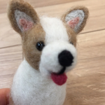 羊毛フェルト☆ニコニコ 笑顔のコーギー　犬