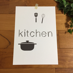 A4ポスター＊Kitchen＊ナチュラルモノトーン