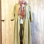 ハーフリネン カシュクールワンピース