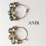 【冬・再販】ビジューのドロップピアス／フープ