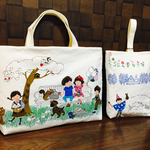 北欧☆森のこどもたちのレッスンバッグとシューズ袋☆入園入学