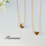 SALEお月様とハートのシンプルネックレス