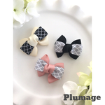 ♡リボンのヘアクリップ♡モロッカン柄♡