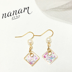 レジン✧スクエアピアス✧イヤリング