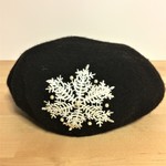 雪柄モチーフベレー