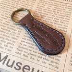 本革*レザーキーホルダー キーリング*こげ茶(送無)