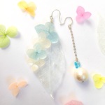 春色リーフ(ブルー) ピアス//イヤリング