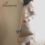 ちょっとお出かけ♡大人デニムリボンのぷっくりワンマイルかごバッグ♡