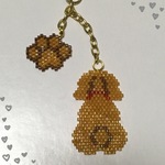  🐾ワンチャン(後姿)ビーズキーホルダー