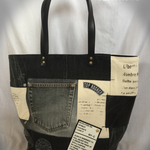 送料無料60's ginza cube bag＜デニムリメイク>Ｌサイズ　 ブラック