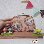 親子がま口財布 うさぎ ピンク