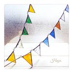 再販！《antique Blue系》光をまとうガーランドS*stained glass