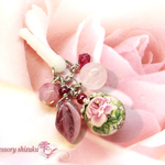 薔薇のイヤホンジャック＊ローズクォーツ