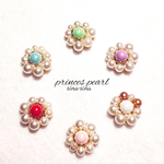 プリンセスパールのお花ピアス/イヤリング